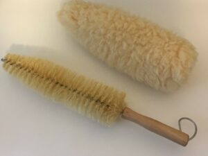 Beige Topico bristle wheel brush